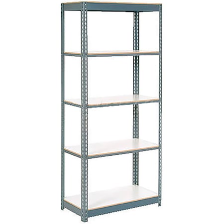 Global Industrial Extra Heavy Duty Shelving 48Wx18Dx96H 7 Shelves 1500 lbs. Cap. Per Shelf GRY B2297849